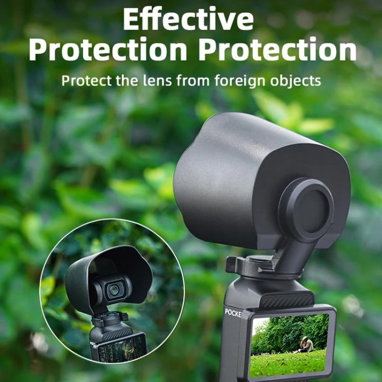 For DJI OSMO Pocket 3 BRDRC Sunshade Lens Protective Cover Hood  - Black