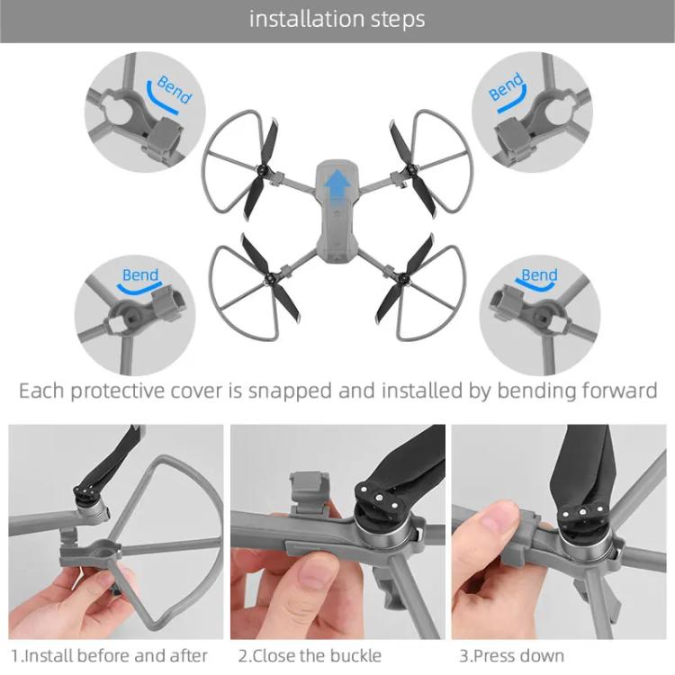For DJI Mavic Air 2 / Air 2S BRDRC Drone Propeller Protective Guard Anti-collision Ring  - Grey