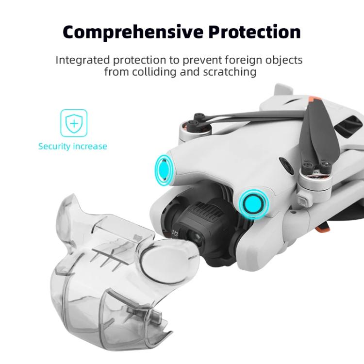 For DJI Mini 4 Pro BRDRC Lens Protective Cover Gimbal Cover  - Transparent Black