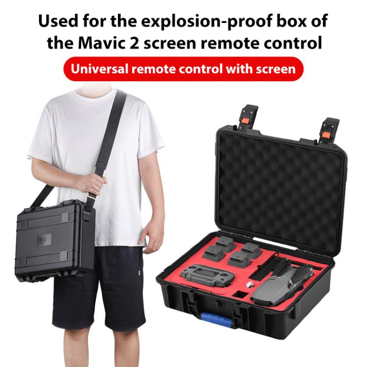 For DJI Mavic 2 BRDRC Crossbody Safety Carrying Storage Bag Waterproof Explosion-proof Box  - Black