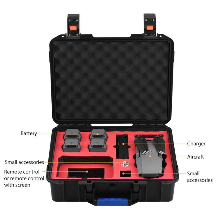 For DJI Mavic 2 BRDRC Crossbody Safety Carrying Storage Bag Waterproof Explosion-proof Box  - Black