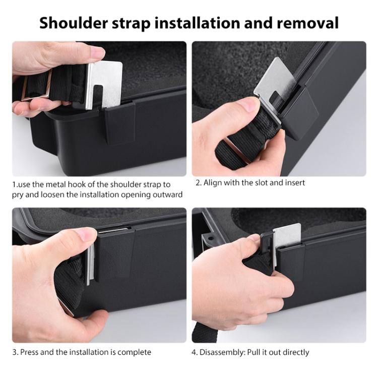 For DJI Mavic 2 BRDRC Crossbody Safety Carrying Storage Bag Waterproof Explosion-proof Box  - Black