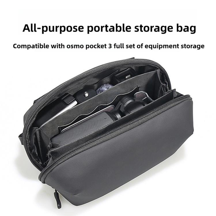 For DJI OSMO Pocket 3 Portable Carrying Case Body Storage Bag with Strap  - Black