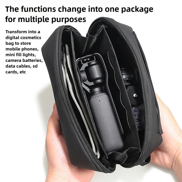 For DJI OSMO Pocket 3 Portable Carrying Case Body Storage Bag with Strap  - Black