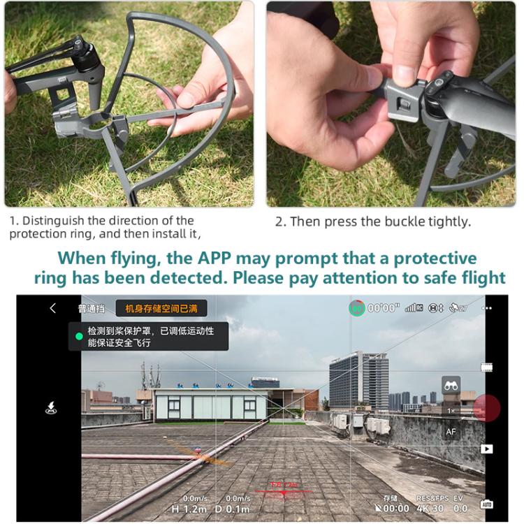 For DJI Mavic 3 / 3 Pro BRDRC Drone Propeller Protective Guard Anti-collision Ring  - Grey