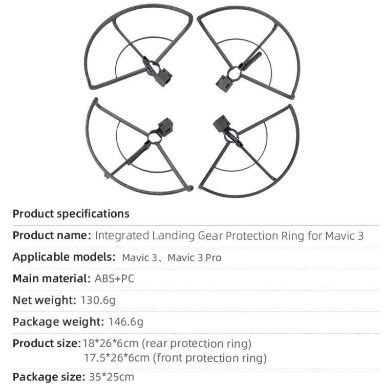 For DJI Mavic 3 / 3 Pro BRDRC Drone Propeller Protective Guard Anti-collision Ring  - Grey