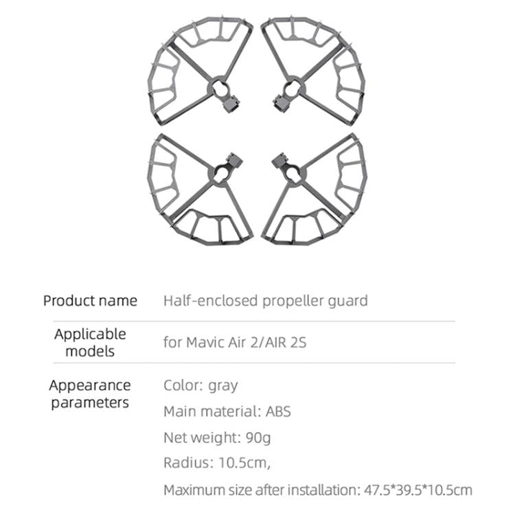 For DJI Air 2S / Mavic Air 2 BRDRC Drone Propeller Protective Guard Anti-collision Ring  - Grey