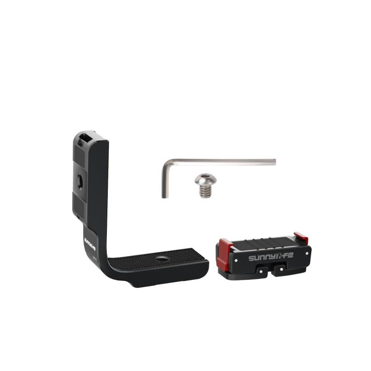 For DJI Osmo 360 Sunnylife Metal L-Type Vertical-Horizontal Mount with Magnetic Adapter Quick Release Mount Adapter Stand  - Black