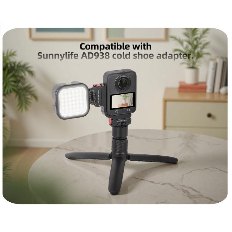 For DJI Osmo 360 Sunnylife Metal L-Type Vertical-Horizontal Mount with Magnetic Adapter Quick Release Mount Adapter Stand  - Black