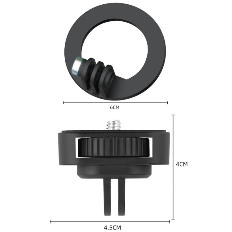 Magnetic Ring Base Mount with 1/4 inch Adapter  - Black