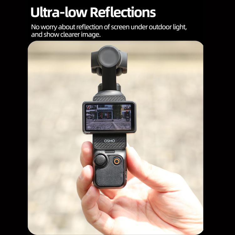 For DJI Osmo Pocket 4 / 3 Sunnylife Lens Screen Protector AR Anti-reflection Tempered Glass Film with Film Locator