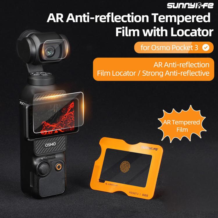 For DJI Osmo Pocket 4 / 3 Sunnylife Screen Protector AR Anti-reflection Tempered Glass Film with Film Locator