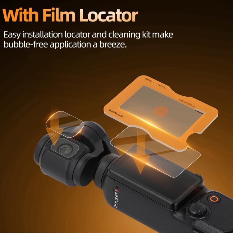 For DJI Osmo Pocket 4 / 3 Sunnylife Screen Protector AR Anti-reflection Tempered Glass Film with Film Locator