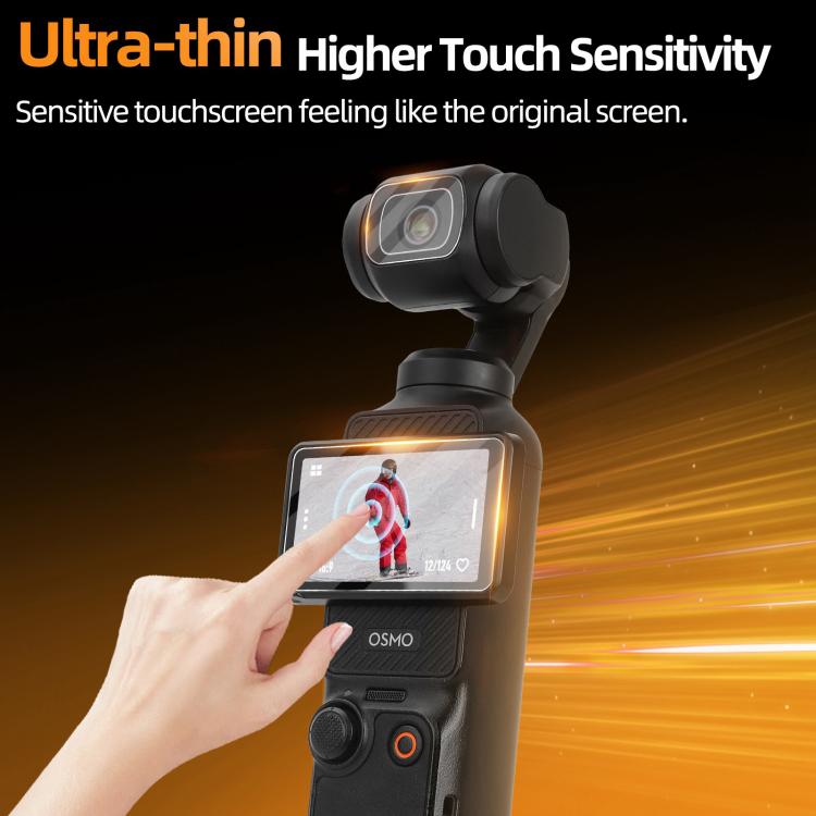 For DJI Osmo Pocket 4 / 3 Sunnylife Screen Protector AR Anti-reflection Tempered Glass Film with Film Locator