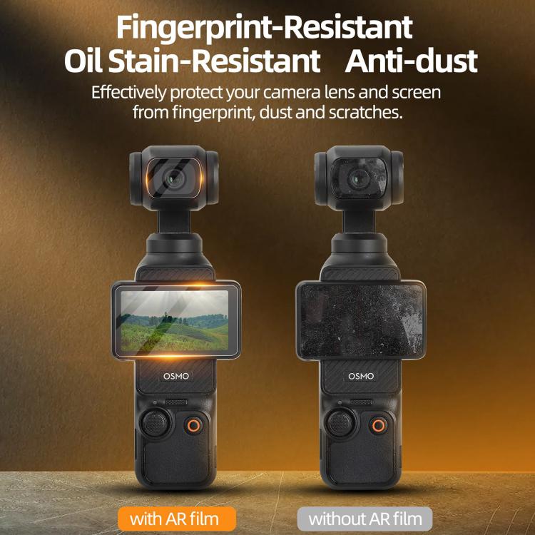 For DJI Osmo Pocket 4 / 3 Sunnylife Screen Protector AR Anti-reflection Tempered Glass Film with Film Locator