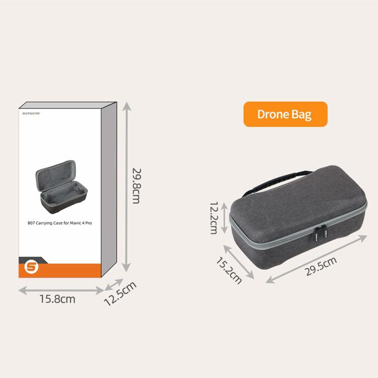 For DJI Mavic 4 Pro Sunnylife Drone Body Carrying Case Storage Bag  - Grey