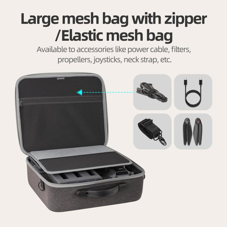 For DJI Mavic 4 Pro Sunnylife Drone Kit Carrying Case Storage Bag  - Grey