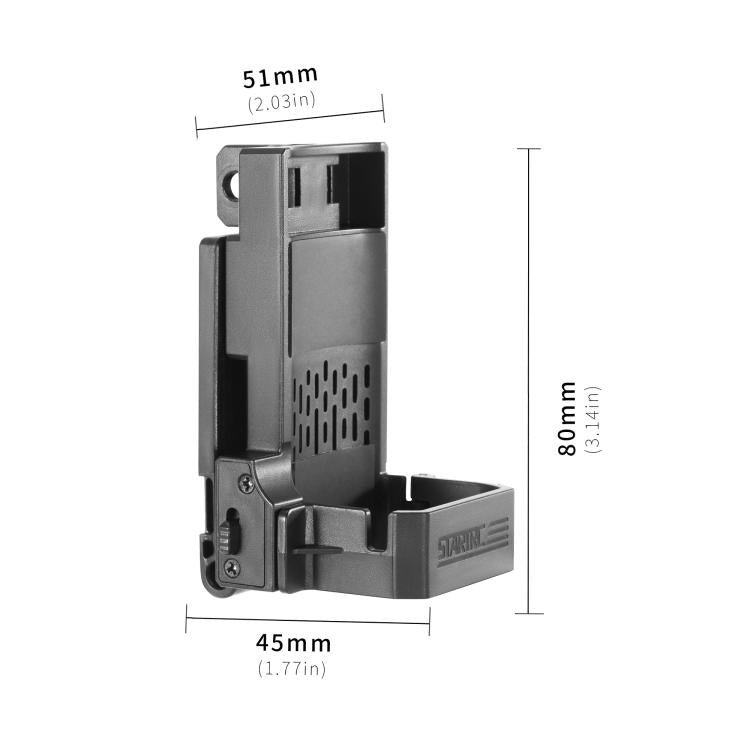 For DJI Osmo Pocket 4 / 3 STARTRC Folding Magnetic Mount Base Fixed Bracket  - Black