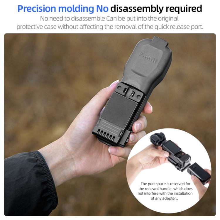 For DJI Osmo Pocket 4 / 3 STARTRC Folding Magnetic Mount Base Fixed Bracket  - Black