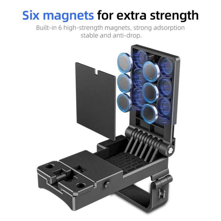 For DJI Osmo Pocket 4 / 3 STARTRC Folding Magnetic Mount Base Fixed Bracket  - Black
