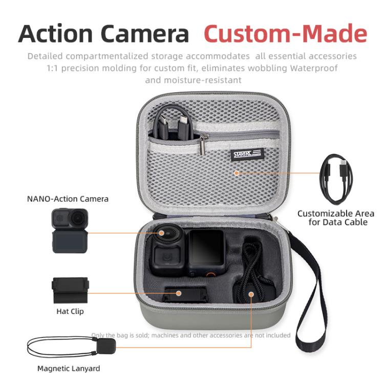 For DJI Osmo Nano STARTRC Portable Carrying Box Mini Standard Combo Bag  - Grey