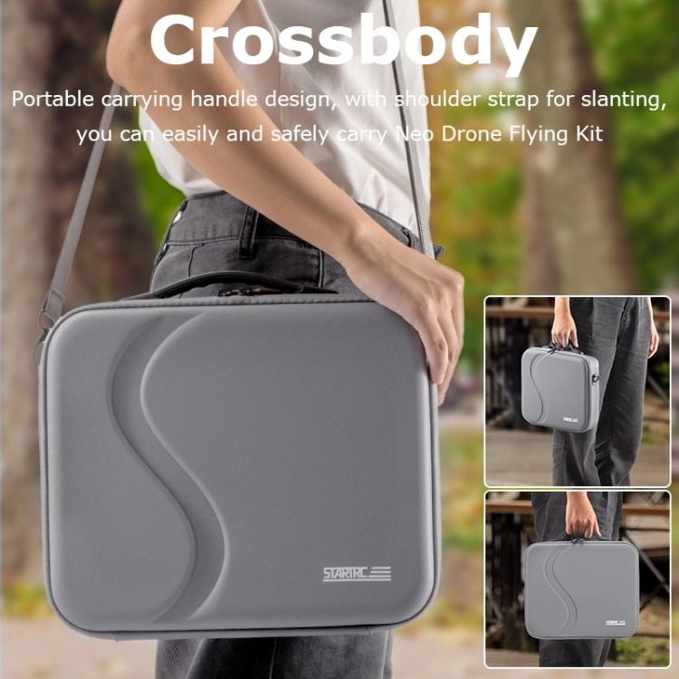For DJI Neo STARTRC Shoulder PU Storage Bag Handbag  - Grey