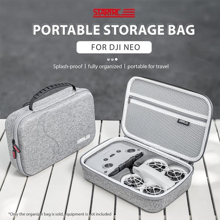 For DJI Neo STARTRC Shoulder Nylon Storage Bag Handbag  - Grey