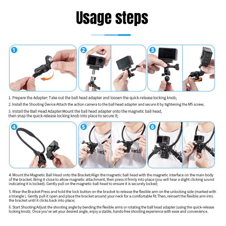 STARTRC Lazy Neck Bracket V3 POV View Mount  - Black