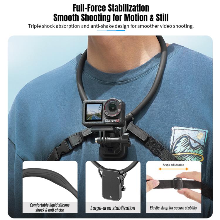 STARTRC Lazy Neck Bracket V3 POV View Mount with Chest Strap  - Black