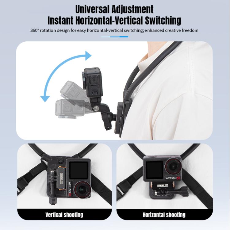 STARTRC Lazy Neck Bracket V3 POV View Mount with Chest Strap  - Black
