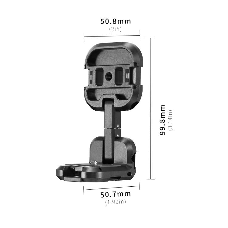 For DJI Osmo Pocket 4 / 3 STARTRC Metal L-shaped Expansion Bracket  - Black