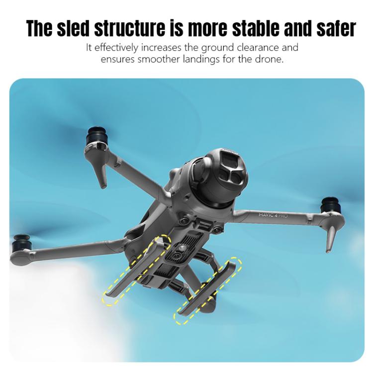 For DJI Mavic 4 Pro STARTRC Sled Anti-fall Anti-dirt Heightened Landing Gear Training Rack  - Grey