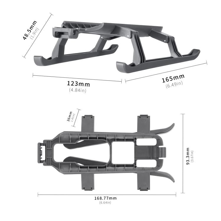 For DJI Mavic 4 Pro STARTRC Sled Anti-fall Anti-dirt Heightened Landing Gear Training Rack  - Grey