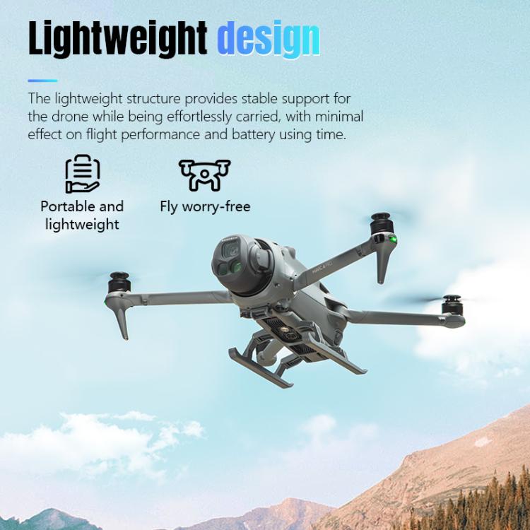 For DJI Mavic 4 Pro STARTRC Sled Anti-fall Anti-dirt Heightened Landing Gear Training Rack  - Grey