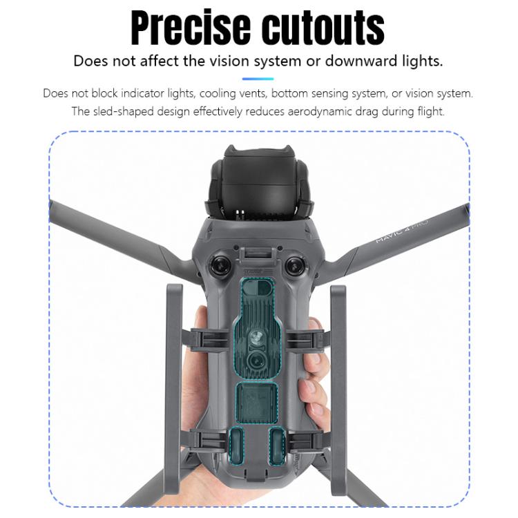 For DJI Mavic 4 Pro STARTRC Sled Anti-fall Anti-dirt Heightened Landing Gear Training Rack  - Grey