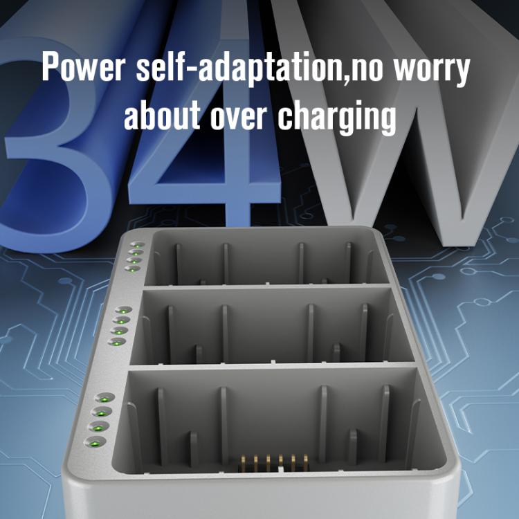 For DJI Mini 3 Pro STARTRC 3 in 1 Charging Butler Battery Charger  - Grey