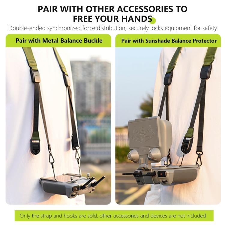 For DJI RC / RC 2 / RC Pro STARTRC QuickLink Double-Ended Neck Strap  - Green