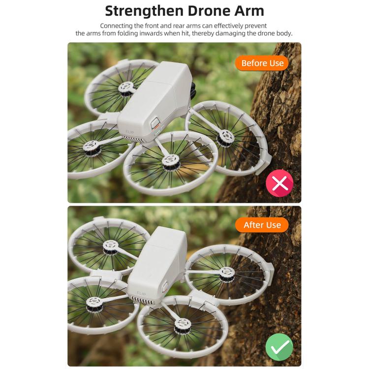 For DJI Flip Sunnylife Anti-shake Arm Buckle Fixing Integrated Buckle Quick Release Anti-Collision Buckle  - Grey