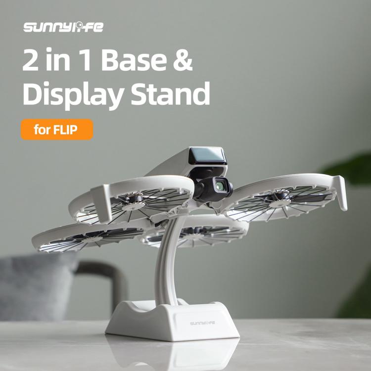 For DJI Flip Sunnylife 2 in 1 Desktop Display Stand Drone Base Mount Exhibition Base Bracket  - Grey