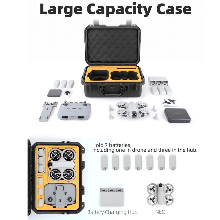 For DJI Neo Sunnylife Safety Carrying Case Waterproof Shock-proof Hard Travel Case  - Black