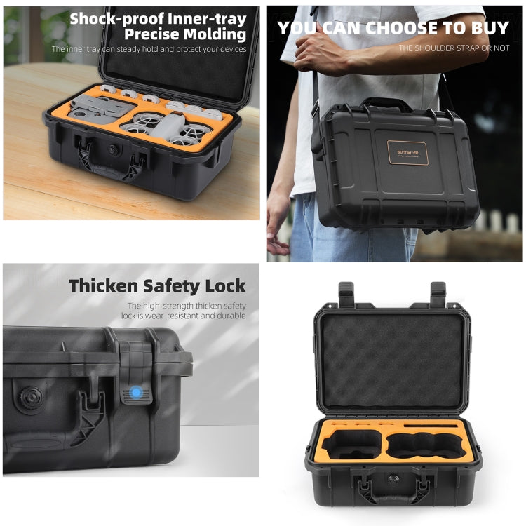 For DJI Neo Sunnylife Safety Carrying Case Waterproof Shock-proof Hard Travel Case  - Black