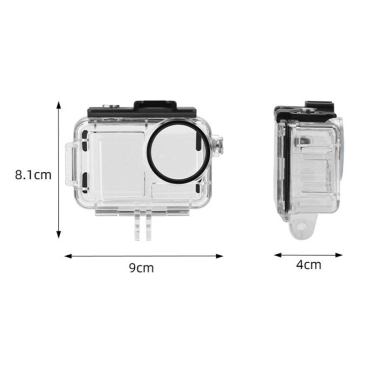 For DJI Osmo Action 5 Pro / 3 / 4 60m Underwater Waterproof Housing Diving Case  - Transparent