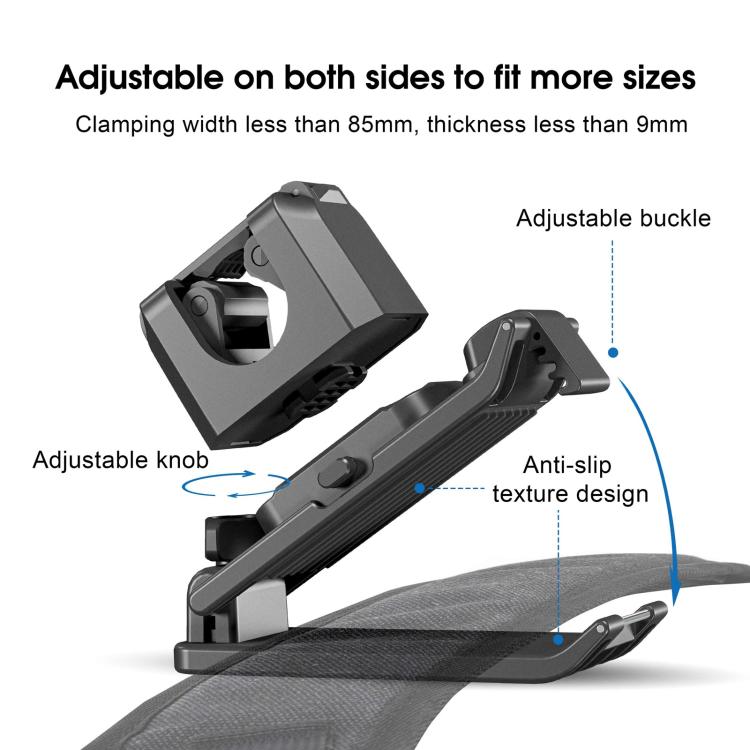 STARTRC Quick-Release Backpack Mount Clip Bracket for Selfie Stick or Action Camera  - Black
