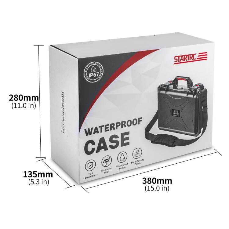 For DJI Flip STARTRC Waterproof ABS Suitcase Storage Box  - Black