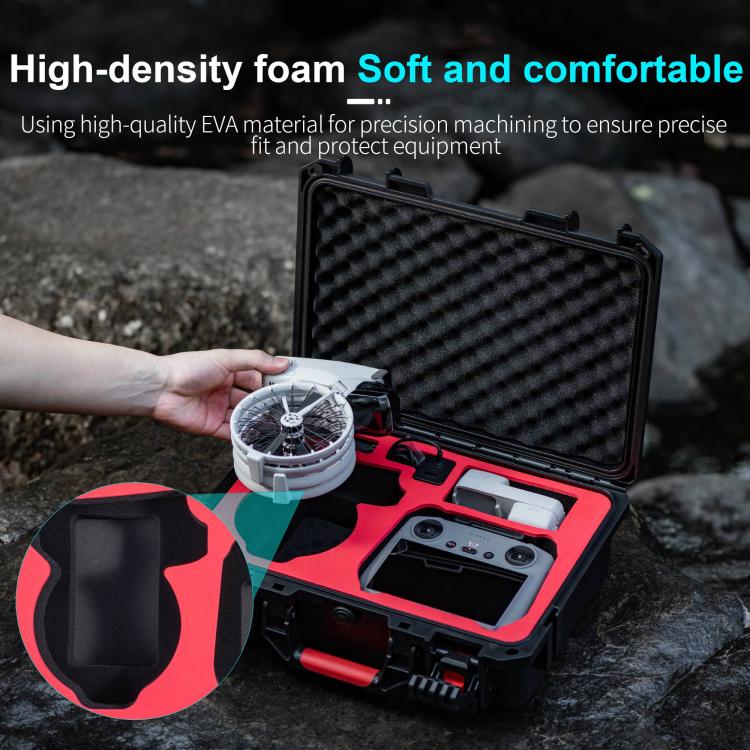 For DJI Flip STARTRC Waterproof ABS Suitcase Storage Box  - Black