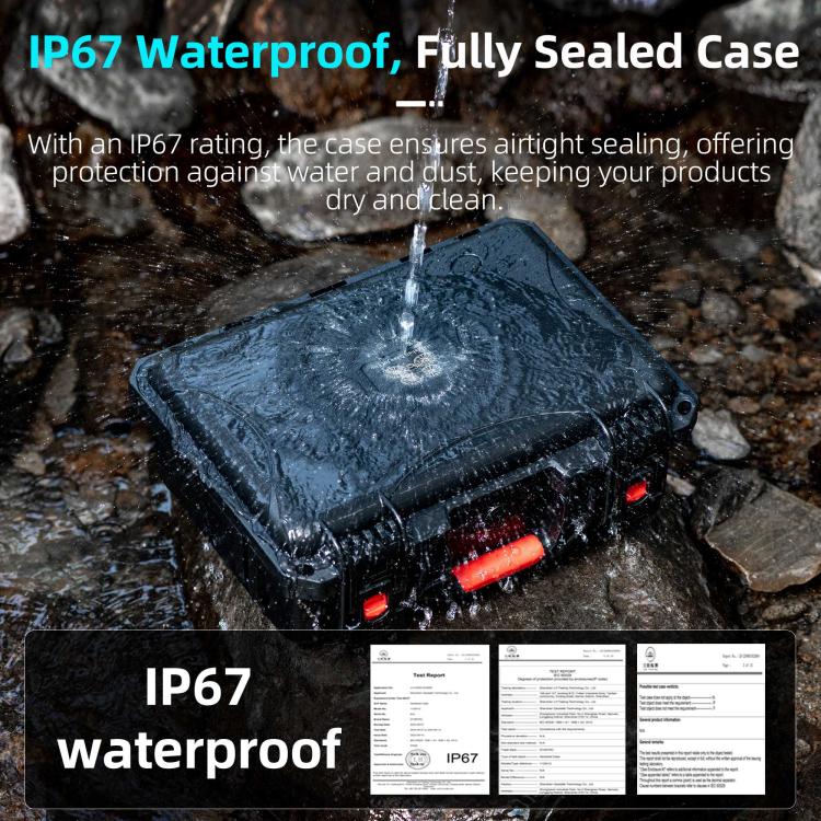 For DJI Flip STARTRC Waterproof ABS Suitcase Storage Box  - Black