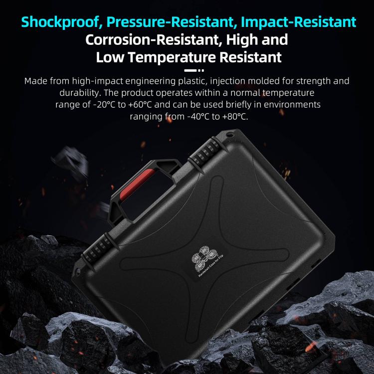 For DJI Flip STARTRC Waterproof ABS Suitcase Storage Box  - Black