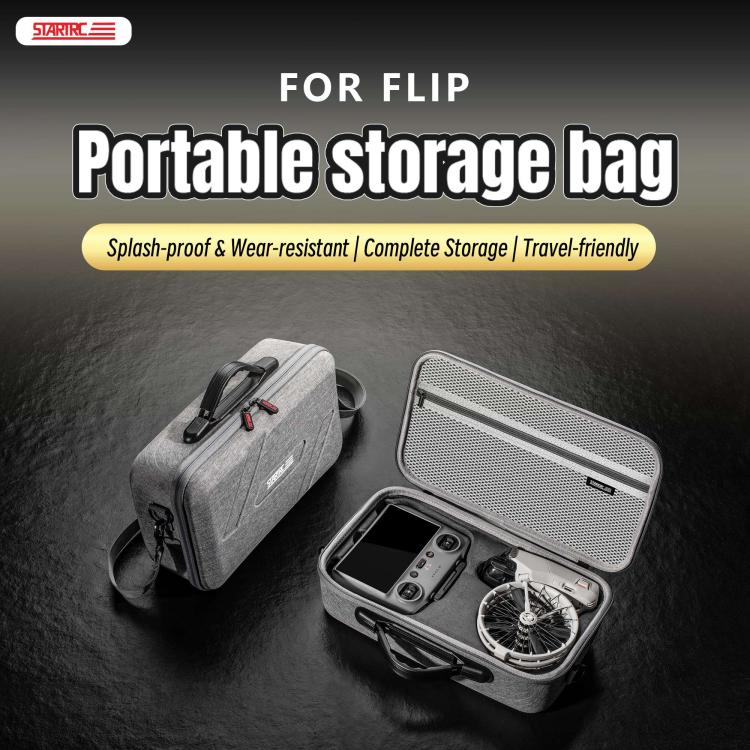 For DJI Flip STARTRC Shoulder Storage Bag Integrated Handbag  - Grey