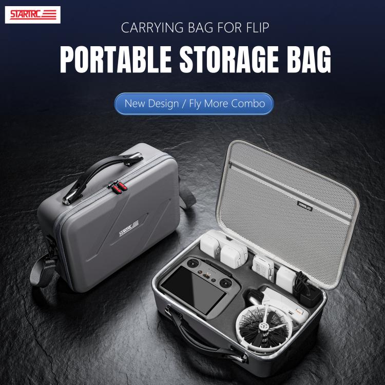 For DJI Flip STARTRC Shoulder Storage Bag Handbag  - Grey