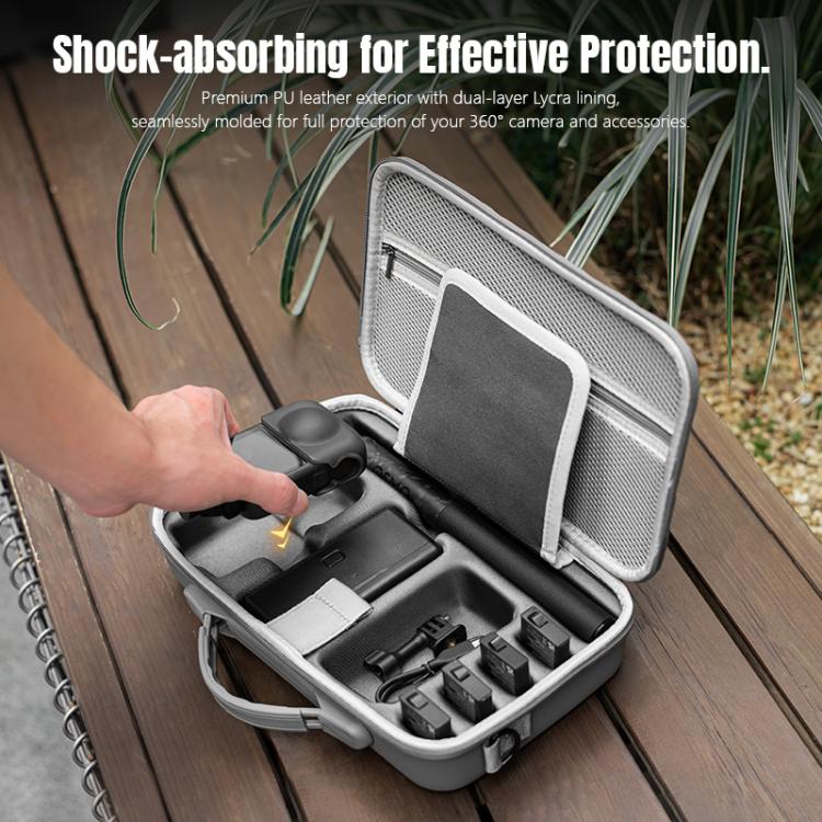 For DJI Osmo 360 STARTRC Full Kit Portable Handbag Shoulder PU Storage Bag  - Grey